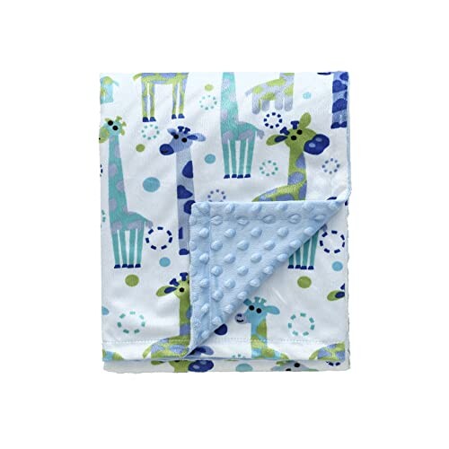CREVENT 76 x 102 cmベビーカーペット新生児用柔らかモコモコ-キリン Baby Blanket