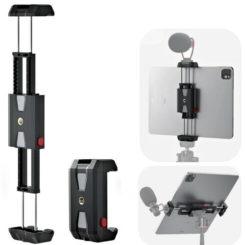 2way スマートフォン ＆ タブレットPC iPad対応 1/4”ネジ穴 三脚用 ホルダー シュー ...