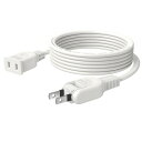 延長コード 2m 1個口 15A 1500W ホワイト ACアダプタ用電源延長コード すっきり接続 スイングプラグ 短い PSE 2芯 二重被覆 マークあり 絶...