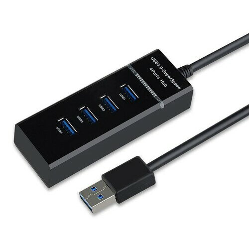 (LUYING) USB ハブ 4ポートハブ (usb3.0*1+usb2.0*3) usb 拡張 USB ハブ 30cm 5Gbps高速転送 軽量 Windows Mac PS4 PS5 Chromebook 対応 テレワーク リモート 在宅勤務