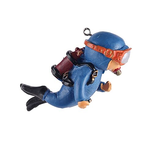 Itisyou ダイバー 水槽 オブジェ 置物 水槽用アクセサリー アクアリウム ダイバー (ブルー)