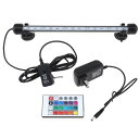SecurityIng 水槽 ライト アクアリウム LED 熱帯魚ライト 28cm 15LED 4つの照明モード 16色調整 リモコン付き 水草育成 省エネ 長...