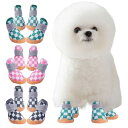KUVEELA PET 小型犬 中型犬 犬靴 犬用シューズ ペットブーツ ドッグウェア メッシュ ひんやり 軽い 脱げない 肉球保護 滑り止め 汚れ防止 通気性 マジックテープ お出かけ お散歩 4個セッ(4)