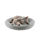 LESYPET円形室内猫用マット 猫ベッド 小猫用ごろ寝マット まわりにフチ付き 底部滑り止め 洗濯可能 小型ペット ウサギやハムスターに適し、円形M 40cm