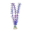 CAPASTEC 魚の水槽装飾人工植物、プラスチック製の水槽用人工水草 21cm(パープル)