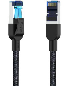 Jeavdarn Cat8 LANケーブル メッシュやわらか カテゴリー8 超光速 40Gbps 2000MHz ギガビット イーサネットケーブル 爪折れ防止 シールド モデム ルータ Xbox PS4 PS5等に対応 10m