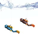 Roczential アクアリウム用水槽装飾用品 2点セット、風船つき潜水士オーナメント フィッシュトイ DIYに最適。樹脂製で安全且つ耐久性があります。 (ブ...