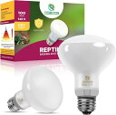 REPTI HOME バスキングライト 防爆コーティング 爬虫類 サングロー 100W 2個 爬虫類 ライト 紫外線ライト 爬虫類 日光模擬 UVA&昼用集光型スポットランプ 爬虫類 保温電球 ヒゲドラゴン、ト