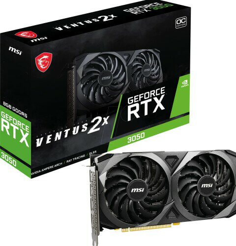 MSI GeForce RTX 3050 VENTUS 2X 8G OC ゲーミンググラフィックスカード - 8GB GDDR6X 1807MHz PCI Exp..