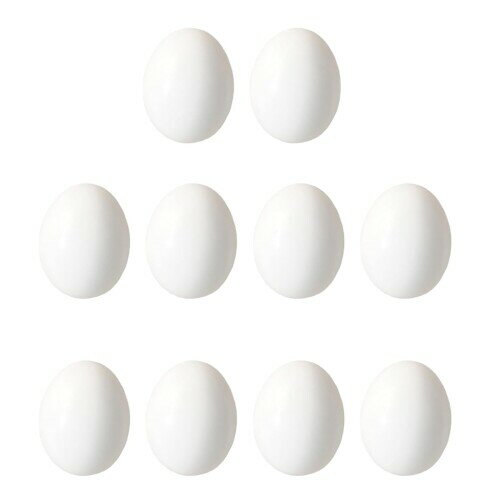 10個入 偽卵 鳥おもちゃ 小鳥 固体偽卵 約 36mm x 27mm インコ 鳩 文鳥 すり替え 卵 繁殖用品 DIY 情景 建物