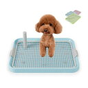 犬用トイレ ペット用トイレ パレット ペットパッドあり マーキングロッド付き ペット・トレーニング・トレー 掃除が簡単 リムーバブル ノンスリップ 屋内/屋外 (青)