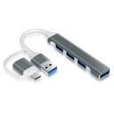SOOYA USB ハブ USB3.0 スリム設計 4ポート バスパワー 軽量 Windows Mac 対応 テレワーク 在宅勤務 usb3.0 ハブ
