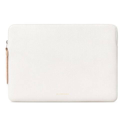 Comfyable Leather Laptop Sleeve Compatible with 16 Inch MacBook Pro M4 2024 &15 Inch MacBook Air M4 M3 M2 2025, Rice