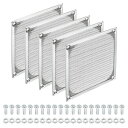 PATIKIL 120mmコンピューターファンフィルターグリル(ネジ付き)5個セット アルミフレーム ステンレススチールメッシュ コンピューター ファン用 シル...