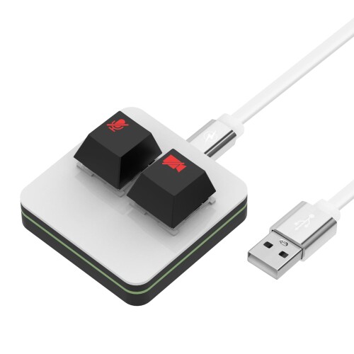 Geekria ミーティング ミュート コントローラー (RGB バックライト) macOS Microsoft Team アプリと互換性あり、マイク オーディオのミュート/ミュート解除、ビデオの停止/開始、オンライン教室