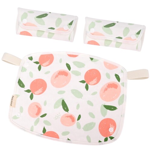 Bebamour 抱っこ紐用よだれカバー よだれパッド 3点セット ベルトパッド 綿100％ サッキングパッド ベ..