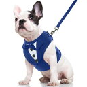 Kuoser犬用ハーネス タキシード ハーネス 蝶ネクタイ付き 調節可能 小型犬用 柔らかい 着脱簡単 通気性 軽量 快適 洗濯機洗い 散歩 お出掛け 結婚式 誕生日 記念日 パーティーなどに適用