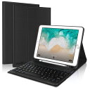 iPad 9.7キーボード ケース iPad 第5世代 第6世代 キーボードケース対応 iPad pro 9.7/i-Pad air/air2用 キーボード pencil収納 脱着式 Bluetoothキーボ ード 手帳型 オートスリープ機能付き PUレザー 手帳