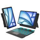 ipad air 13インチ ケース キーボード (M3 2025,M2 2024) 横/縦置き タッチパッド付き ipad pro 12.9 キーボード 第3/4/5/6世代対応 iPad Pro 12.9インチ ケース 分離式 マルチペアリング マ軽量 薄型 多角