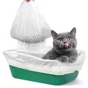 KOBSAINF 猫 トイレ 袋 猫 トイレ自動ゴミ袋 猫トイレ 大型取替ライナーセット 巾着付きペット糞袋 家庭用ゴミ袋 94cmX46cm (35枚組)