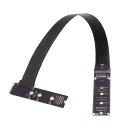 CY アダプタ NGFF M-Key NVME オス - メス延長 PCI Express ケーブル 30cm 直角タイプ 90 度 PCI-E 4.0 メインボード SSD 2230/2242/2260/2280 用(2)