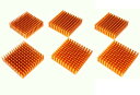 Easycargo 40mm ヒートシンク 40mm x 40mm x 11mm、3Dプリンター冷却用アルミニウムクーラー冷却ヒートシンク、TEC1-12706 熱電ペルチェクーラー 40mmx40mmx11mm (ゴールド調 6個)。(2)