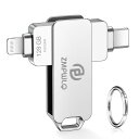 (Apple MFi認証) iPhone USBメモリー128GB iPhoneフラッシュドライブ(2 in1 LightningコネクタとUSB Type C...