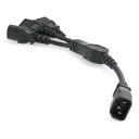 SZRMCC IEC320 C14〜3 x C13 10A 250V for UPSPDUサーバーYスプリット電源コード延長ケーブル (1pcs)