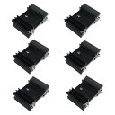 TO-220ヒートシンク 25x34x12mm、TO220アルミ製放熱板MOSFETSCRパワー電圧レギュレーターICの冷却 用、ダブルピン黒アノダイズ加工脱熱器、6個(25mmx34mmx12mm)