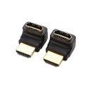 Cable Matters 2個セット 4K HDMI L字 コネクタ、270° 角度変更HDMI変換アダプタ、4KHDMI対応、L型延長アダプタ オス-メス