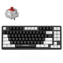 Monster ゲーミングキーボード 茶軸 キーボード 有線 85% コンパクトラピッドトリガー キーボード Rgbライト 確かな打鍵感 高耐久スイッチ採用 Type-C Usb接続 Mac Windows Linux対応(茶軸)