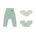 (Konny) ソフトモダール ハイウエストレギンス 1P + スタイ2P H-set(MINT, Ivory Check, Mint) 18M