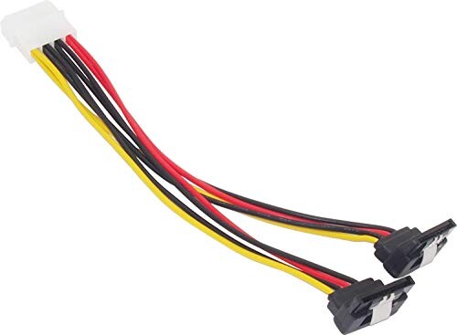 オーディオファン IDE to SATA 電源変換ケーブル ラッチ付き IDE 4ピン ⇔ SATA電源 (15ピン) 2分岐ケー..