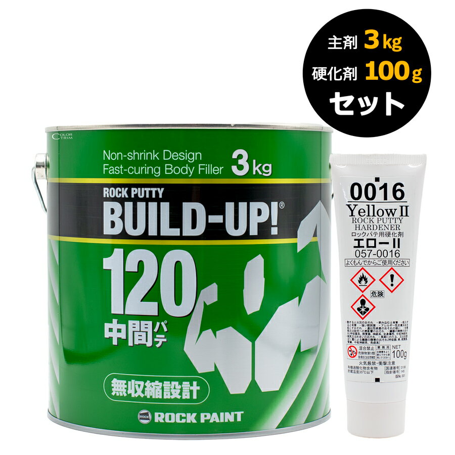 ロックペイント 057-0845 ロックパテ ビルドアップ120 硬化剤セット 3Kg
