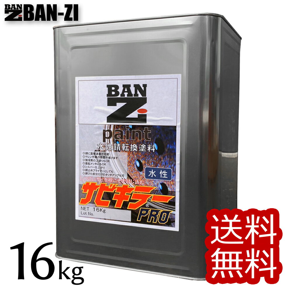 BAN-ZI バンジ 【サビキラーPRO】シルバー 16kg 水性錆転換塗料　錆止め塗料　サビキラープロ