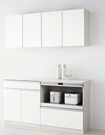 クリナップ　ラクエラシステム収納扉シンシアシリーズハイフロアカウンター家電収納タイプW1200xD450xH2360サイズメーカー小売価格￥328680−　メーカー直送便にてお届け致します。メーカー直送便にてお届けの為代引き不可。離島は、別途送料掛かります。