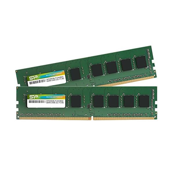シリコンパワー デスクトップPC用メモリ DDR4-2400(PC4-19200) 8GB×2枚 288Pin 1.2V CL17 SP016GBLFU240B22
