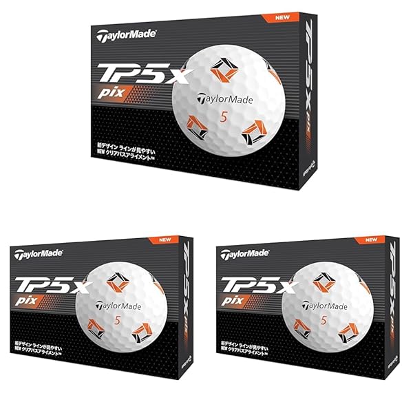 乐天商城 - TaylorMade テーラーメイド 日本正規品 TP5x Pixシリーズ 2024 ゴルフボール 1ダース(12個入) (× 3)