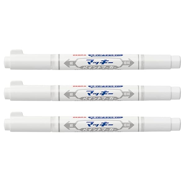 ゼブラ 油性ペン マッキーペイントマーカー極細 白 3色セット YYTS20-AZ-W3ブランドゼブラ(ZEBRA)色白モデルYYTS20-AZ-W3商品説明※詳細は会社概要ページにてご確認くださいませ。【商品概要】【マッキーペイントマーカー】黒い物にもはっきり書ける！不透明インク【特長】木材、ガラス、金属、プラスチックに最適！【ご注意】浮輪等の軟質塩化ビニール製品には適しません。【線幅】細1.2mm 極細0.7mm【インク】油性顔料【商品説明】【商品詳細】ブランド：ゼブラ(ZEBRA)商品種別：油性商品名：ゼブラ 油性ペン マッキーペイントマーカー極細 白 3色セット YYTS20-AZ-W3製造元：ゼブラ(ZEBRA)商品番号：YYTS20-AZ-W3発売日：2021年12月15日色：白商品タイプ：極細【当店からの連絡】