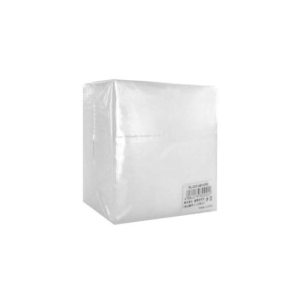 両面100枚（200枚収納）MAG-LABO不織布100P (200枚収納可) 100枚入り CD、DVDケース 1個 両面不織布(白