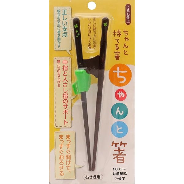 乐天商城 - イシダ 子ども用箸 ブラック 18cm