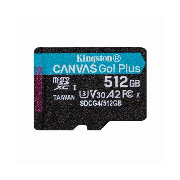乐天商城 - Kingston 512GB microSDXC Canvas Go Plus Gen4 200MB/秒 A2 U3 V30 アダプタ付き SDCG4/512GB