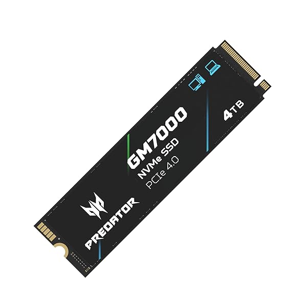 Acer Predator M.2 SSD 4TB GM7000 DRAMキャッシュ搭載 NVMe 2280 PCIe Gen4×4 超高速(最大読み取り：7400MB/s、