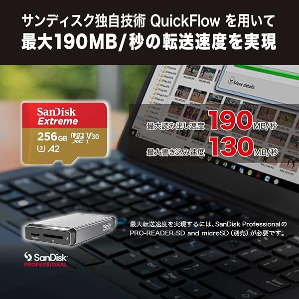 【 サンディスク 正規品 】 SanDisk microSD カード 256GB UHS-I U3 V30 書込最大1...