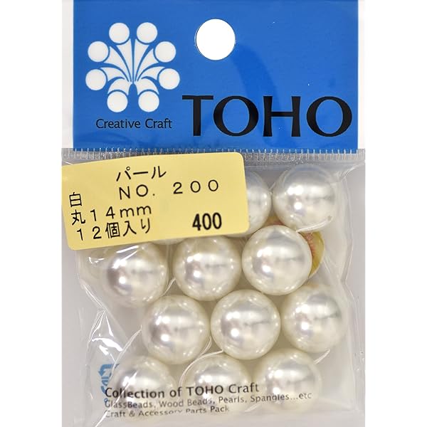 乐天商城 - TOHO 丸型パール 外径約14mm 白 12ヶ入り No.200