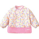 【30%OFF】《コンビミニ》長袖お食事エプロン(小花) : 女の子 | ギフト ベビー 保育園 幼稚園 長袖 食事 離乳食 キッズ 子供 食事用エプロン 入園祝い 入園準備 入園グッズ ベビーエプロン 食べこぼし 赤ちゃん 袖付き【メール便2枚まで】【エプロン】【プレゼント】