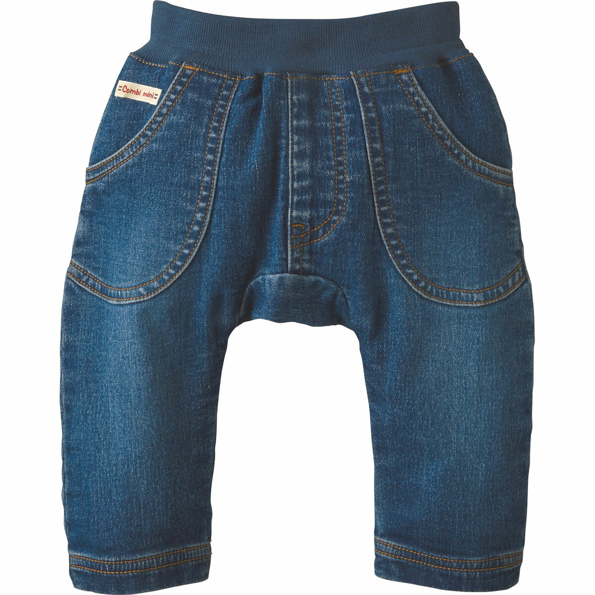 【60%OFF】《コンビミニ》デニムニットラップパンツ : 男の子 女の子 70cm 80cm | 赤ちゃん 子供 ベビー服 おしゃれ 秋冬 パンツ 子供服 パンツ ズボン デニム 春夏 女児 子ども 男児 アメカジ 服 ボトム 冬 お揃い 男女【ボトムス】【長ズボン】【outlet】【bottom】