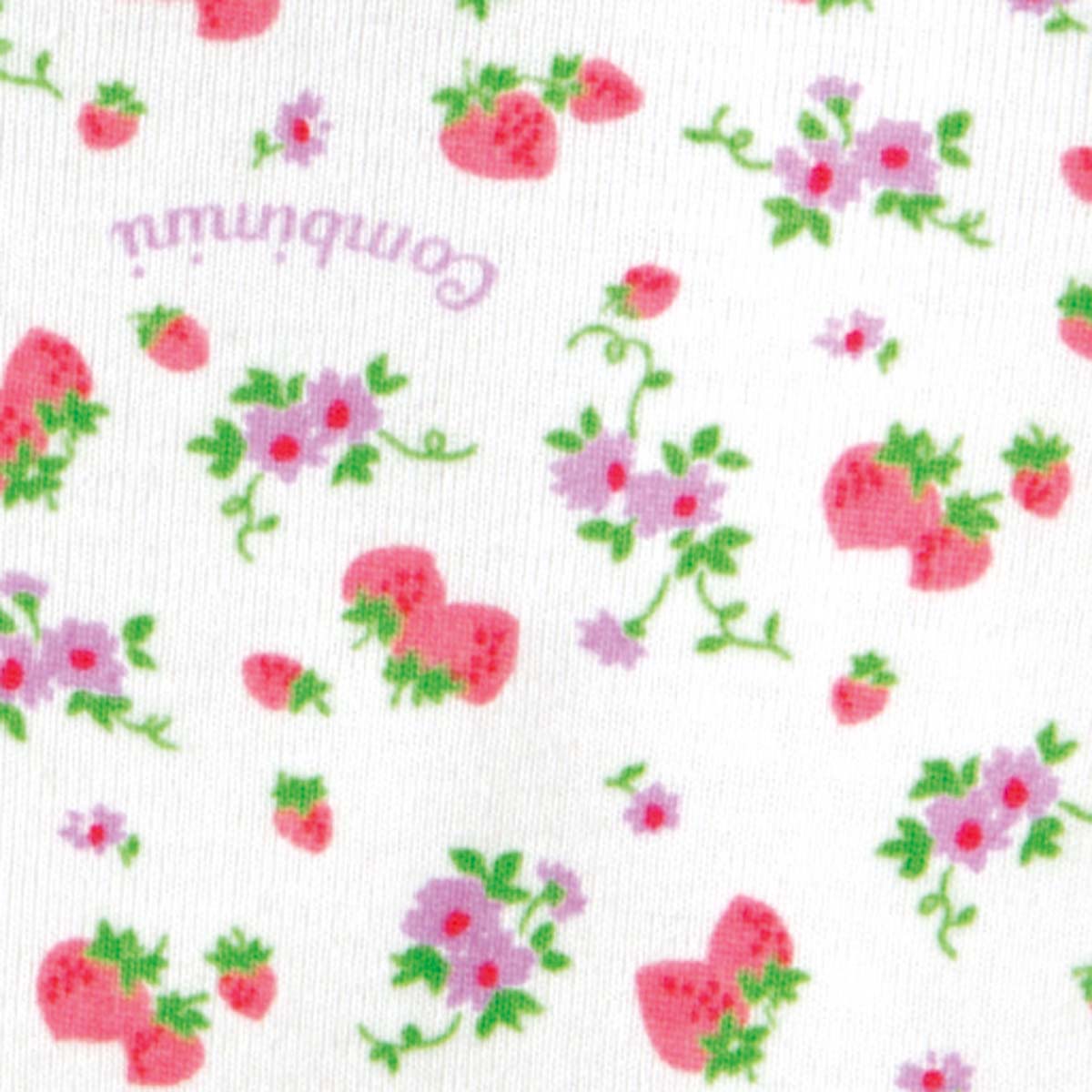 【10%OFF】《コンビミニ》半袖Tシャツ（ストロベリー） : 女の子 80cm 90cm 100cm 110cm 120cm 130cm 140cm | 肌着 インナー 綿100 キッズ 子供 春夏 こども 夏服 綿 ティーシャツ 子ども服 ベビー服 下着 子ども Tシャツ【インナー】