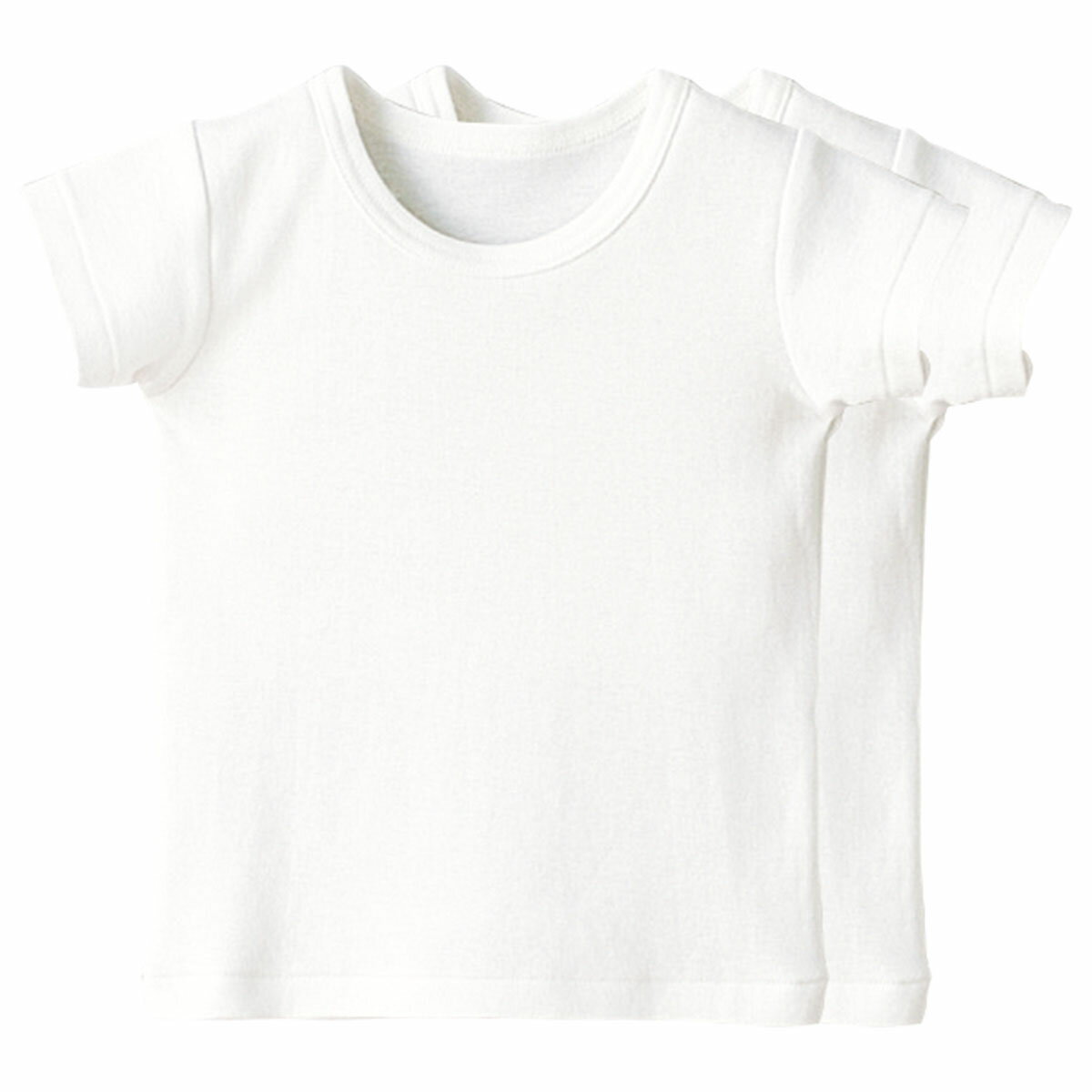 《コンビミニ》半袖Tシャツ2枚組 : 男の子 女の子 80cm 90cm 100cm 110cm 120cm 130cm | 肌着 肌着セット キッズ 子供 子供服 半袖 夏服 100 綿 インナー 女児 男児 ウェア 白 ティーシャツ ベビー服 下着 子ども トップス tシャツ ボーイズ ガールズ