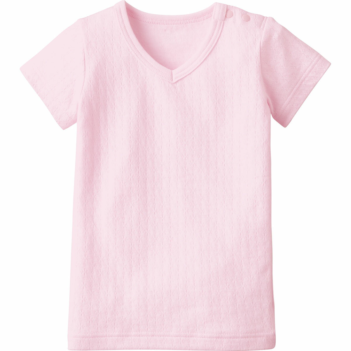 【50%OFF】《コンビミニ》あったかVネック半袖Tシャツ : 女の子 男の子 80cm 90cm 100cm 110cm 120cm 130cm 140cm | 肌着 子供 保育園 冬 冬服 下着 暖かい 秋 秋服 Tシャツ ティーシャツ 綿100 エアーニット【インナー】【outlet】 - Image 3